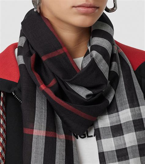 gauze scarf burberry|burberry lightweight check wool.